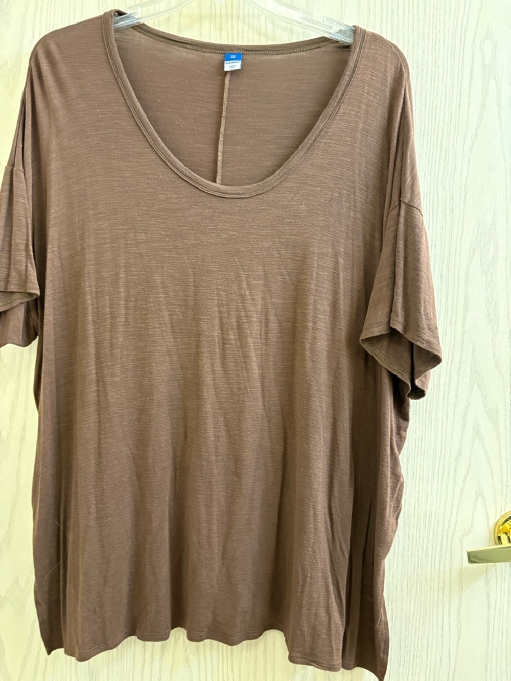 Old Navy Brown Short Sleeve Scoop Neck Tunic